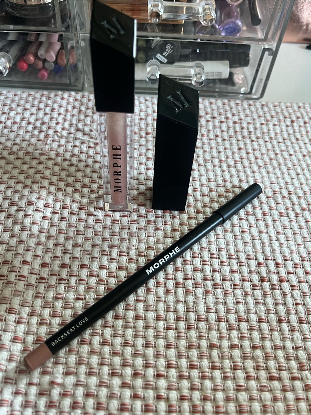 Morphe Pink Nude Lip Gloss, Lip Liner, Lipstick!! NEVER USED